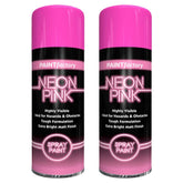 2X Paint Factory Fluorescent Neon Pink Spray Paint 200ml Spray Paint